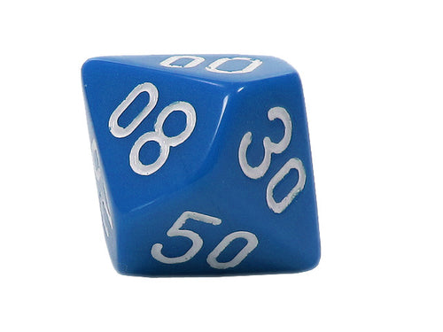 10er-Würfel mit 00-90 blau