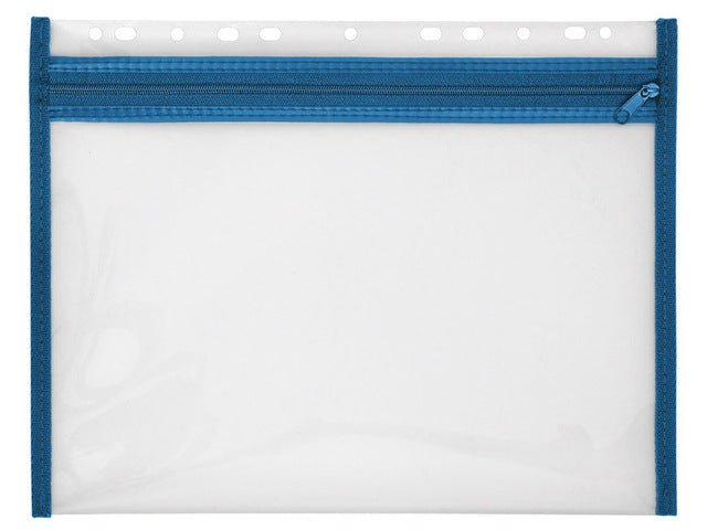Abheftbare Reißverschlussmappe (groß, 30 x 23 cm) blau