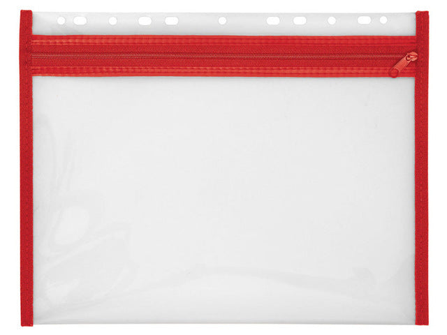 Abheftbare Reißverschlussmappe (groß, 30 x 23 cm) rot