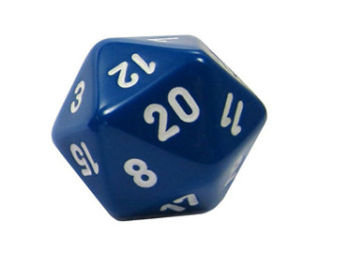 20er-Würfel blau