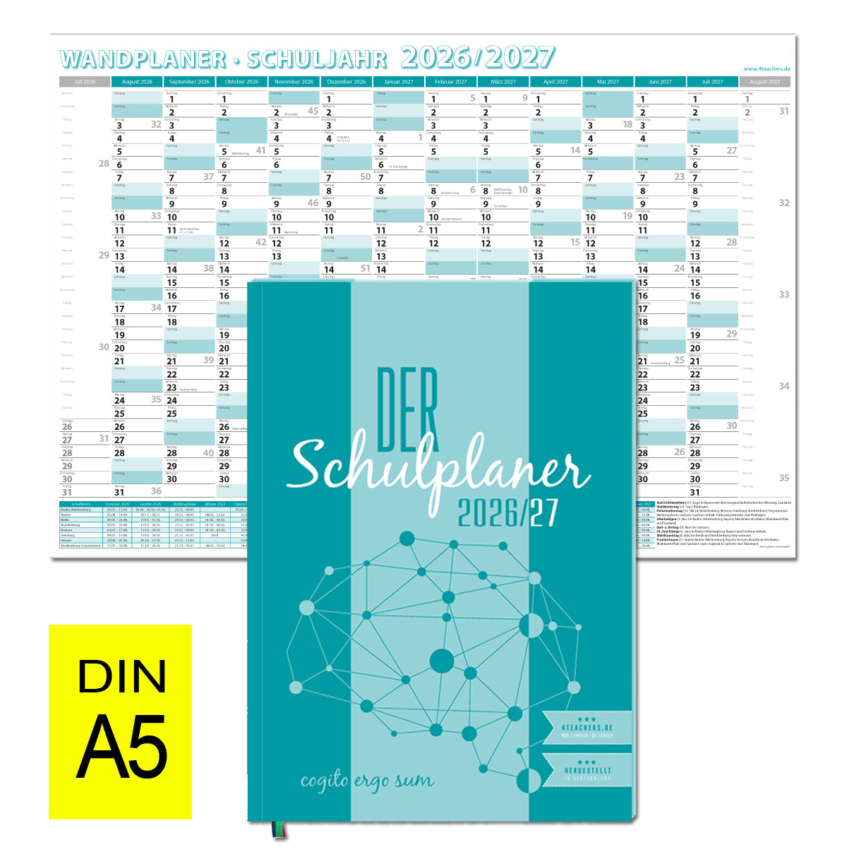 Schulplaner Dauerbezug A5 - Buchbindung
