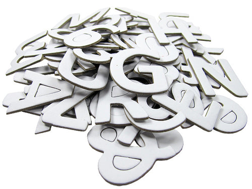 67 Kartonstanzteile Buchstaben und Zahlen