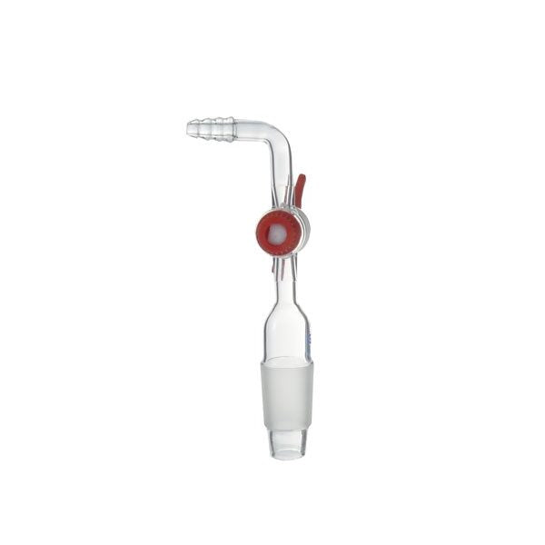 Übergangsstück mit Kern und PTFE-Hahn, gerade, 19/26
