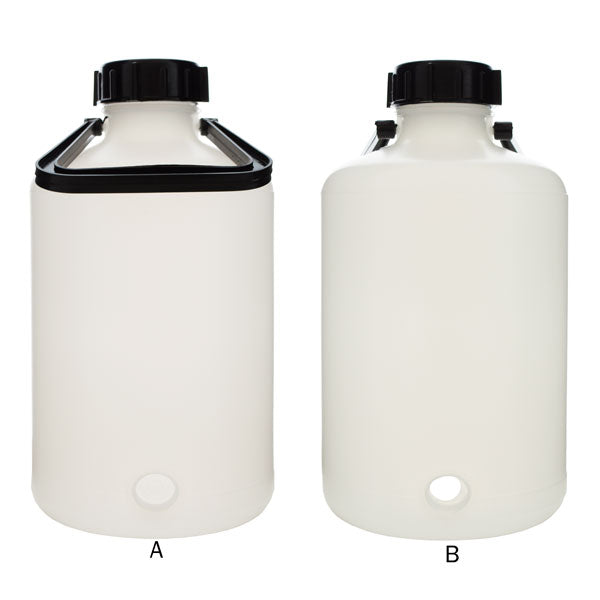 Kanister mit Ablasshahn, zylindrisch, HDPE, offen, 10 L
