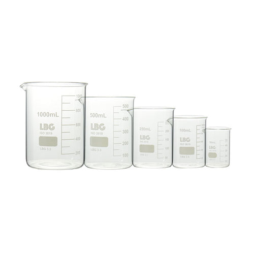 Becherglas-Set, niedrige Form