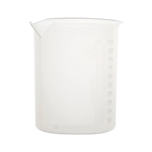 Becherglas aus Polypropylen mit Ausguss, erhabene Graduierung, 2000 ml, 6 St.