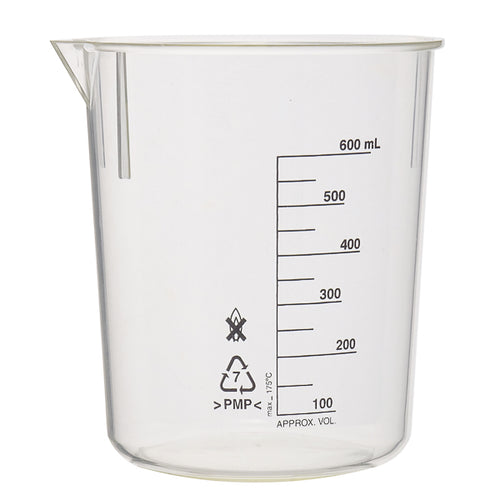 Becherglas, niedrige Form, aus PMP mit Ausguss 10000 ml