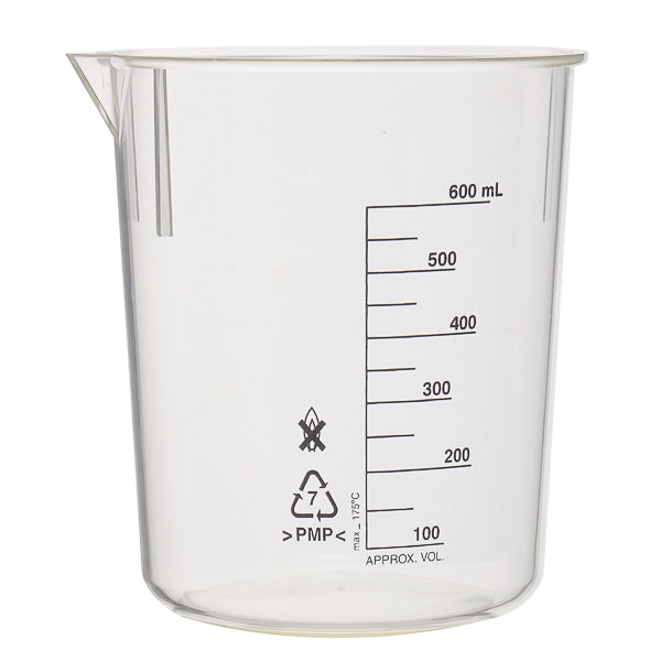 Becherglas, niedrige Form, aus PMP mit Ausguss 2000 ml