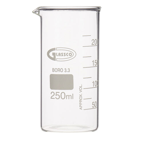 Becherglas, hohe Form, 250 ml, GLASSCO, 10 St.