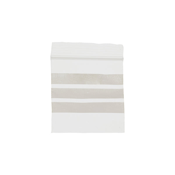 Probenbeutel, Zip-Verschluss, mit weißem Beschriftungsfeld, Br 70 x L 110 mm, PE, 100 St.