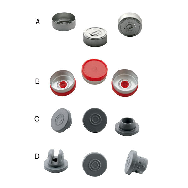 Verschluss für Probenfläschchen mit 20 mm NS, für die Lyophilisation, Chlorobutyl, 100 St.