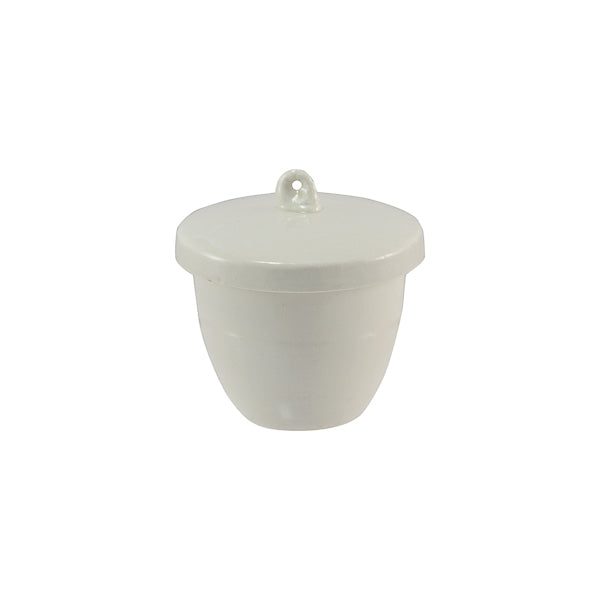 Tiegel aus Porzellan, mit Deckel, mittelhohe Form, 30 ml, 6 St.