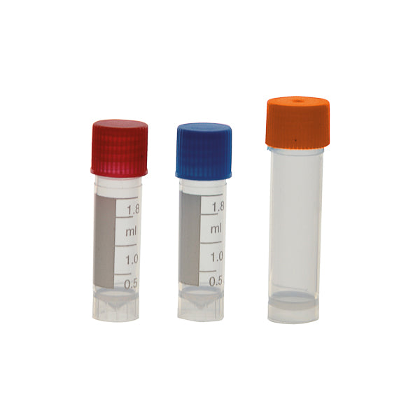 Kryoröhrchen, graduiert, mit Silikondichtung und orangenem Verschluss, 1,8 ml, 20 x 500 St.