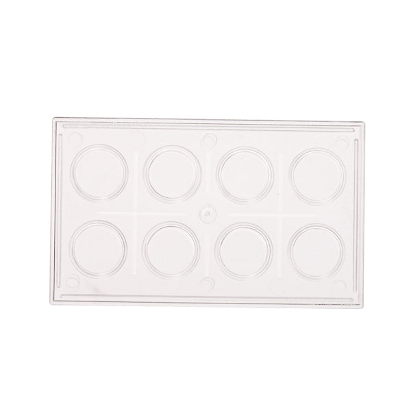 Tüpfelplatte aus Polystyrol, 8 Vertiefungen, 95 x 57 mm, 10 St.