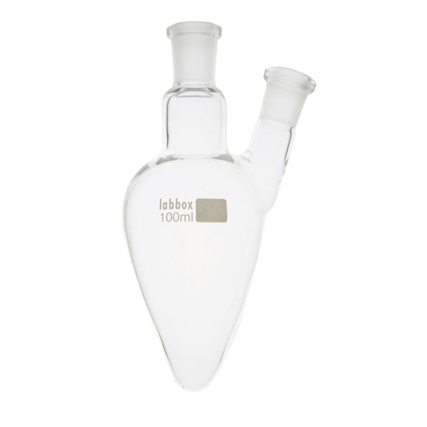 Geschliffener Zweihals-Spitzkolben, 14/23, Zent LBG 3.3, 25 ml