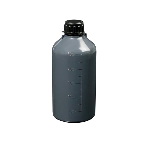 Rundflasche, graduiert, mit Siegelverschluss, LDPE, dunkelgrau, 250 ml, 50 St.