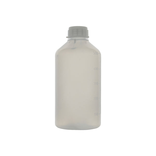 Enghalsflasche, rund, graduiert, mit Plombierösen, LDPE, 125 ml, 100 St.
