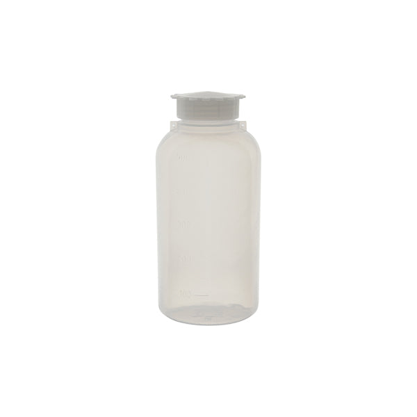 Weithalsflasche, rund, graduiert, mit Sternverschluss, LDPE, 1000 ml, 5 St.