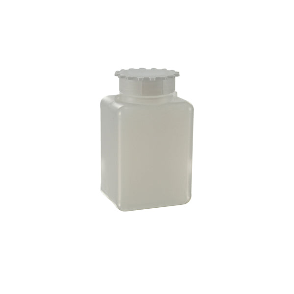 Weithalsflasche, quadratisch, graduiert, mit Sternverschluss, HDPE, 1000 ml, 115 St.