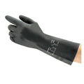 Chemikalien-schutzhandschuhe, schwarz, latexbeflockt, Größe L, 1 Paar