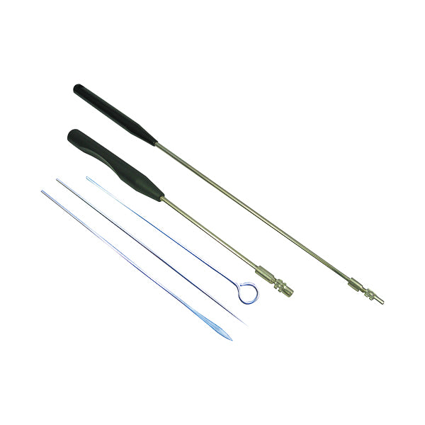 Set Nadelhalter nach Kolle mit zwei Impfösen aus Ni-Cr, kurzer Griff (200 mm)