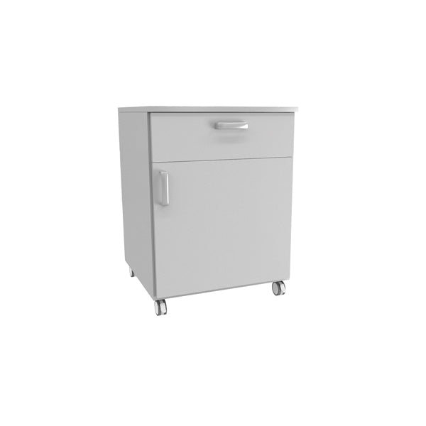 Laborbeistellschrank, mit Rollen, einer Schublade und einer Tür, 600 x 520 x 805 mm