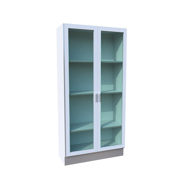 Laborschrank, hoch, 1200 x 500 x 2000 mm, Glastüren