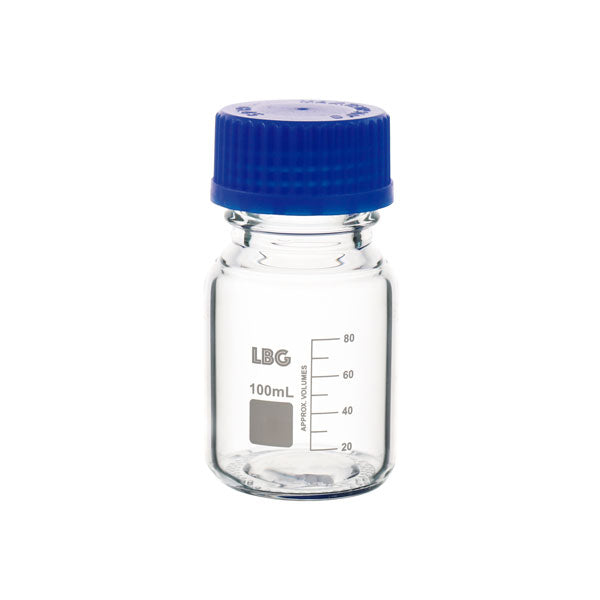 Gewindeflasche, graduiert, ISO, Borosilikat 3.3, 2000 ml