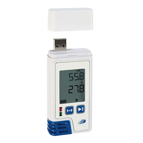 Datenlogger mit interner Temperatur- und Feuchtigkeitssonde, LOG210