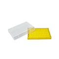 Aufbewahrungsbox für PCR-Mikroreaktionsgefäße, PP, für 96 Röhrchen (8 x 12), 0,2 ml, gelb