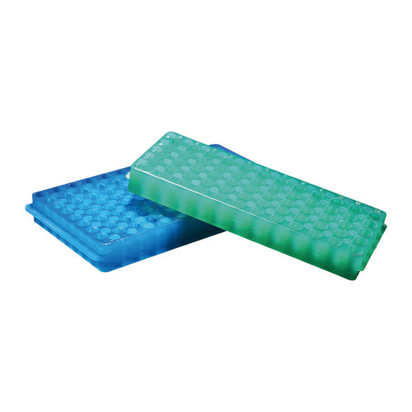 Gestell für PCR-Röhrchen, PP, für 96 Röhrchen (8 x 12) 0,5/1,5 ml, orange