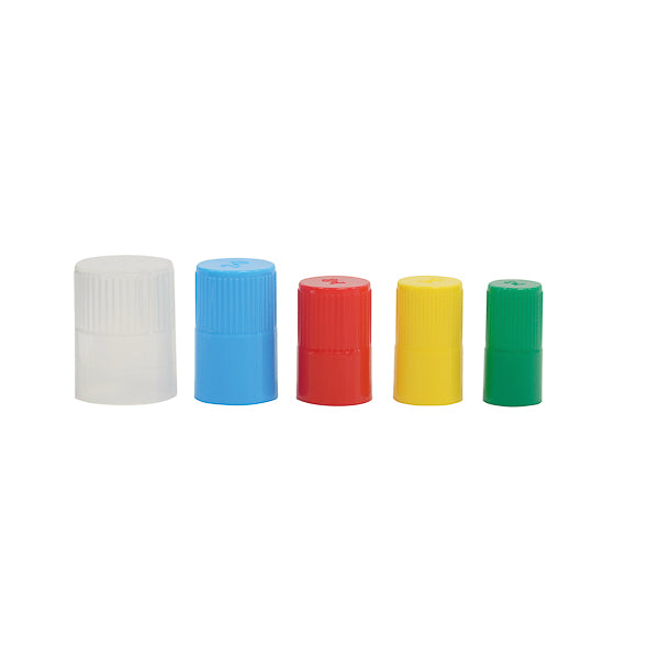 Verschlusskappen für Reagenzgläser, PP, Ø25 mm, blau, 250 St./Beutel