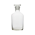 Flasche mit transparentem Glasstopfen, mattiert, enghalsig, 250 ml, 12 St.