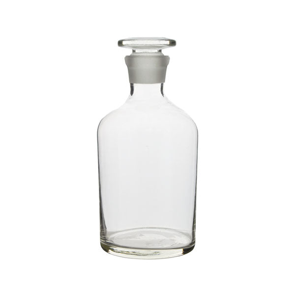 Flasche mit transparentem Glasstopfen, mattiert, enghalsig, 500 ml, 8 St.