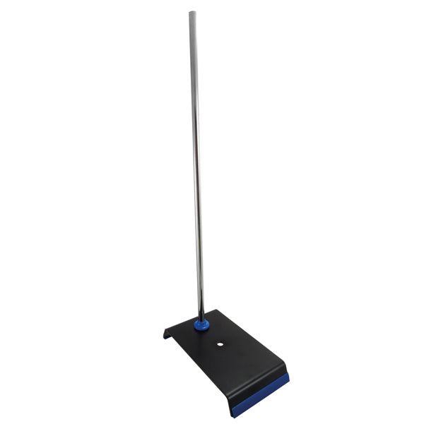 Stativplatte mit Stange (Blech) , 300 x 150 mm mit Stab 700 x Ø10 mm