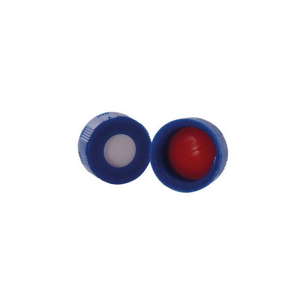 Schraubversluss, für Probenröhrchen 9-425, mit Septum aus weißem Silikon/rotem PTFE, Grün, 10 x 100