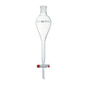 Scheidetrichter, mit PTFE-Küken und Plastikstopfen, Typ Gilson, 100 ml
