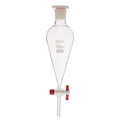Scheidetrichter, konisch, mit PTFE-Küken, 100 ml, GLASSCO