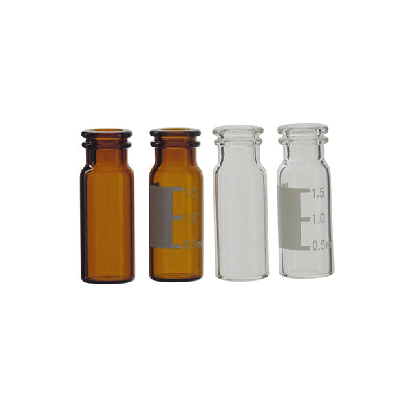 Snap-Top-Vial für die Chromatographie, Braunglas, mit Beschriftungsfeld, 2 ml, 100 St.