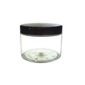 Probendose aus PET, Weithals, schwarzer Deckel, 100 ml, PET, 10 St.