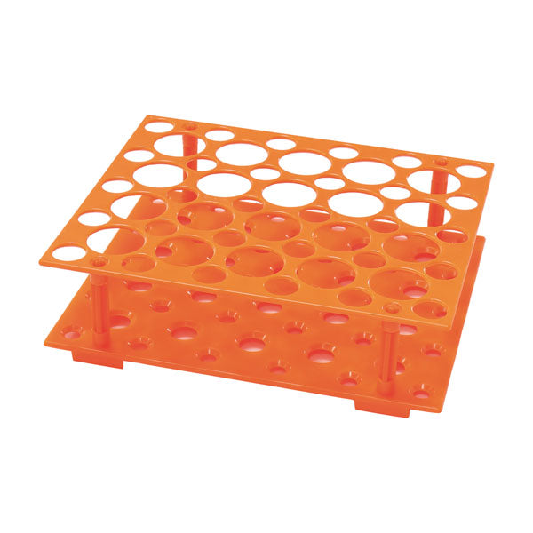 Rack für Zentrifugenröhrchen mit runden Löchern für 15 ml und 50 ml, ABS, orange, 1 St.