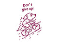 Englischer Lehrerstempel "Don´t give up!" (Motiv: Hund)