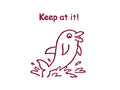 Englischer Lehrerstempel "Keep at it!" (Motiv: Delfin)