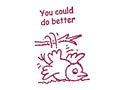 Englischer Lehrerstempel "You could do better" (Motiv: Vogel)