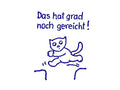 Lehrerstempel "Das hat grad noch gereicht!" (Motiv: Kätzchen)