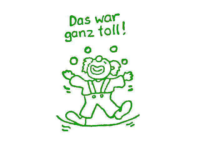 Lehrerstempel "Das war ganz toll!" (Motiv: Clown)