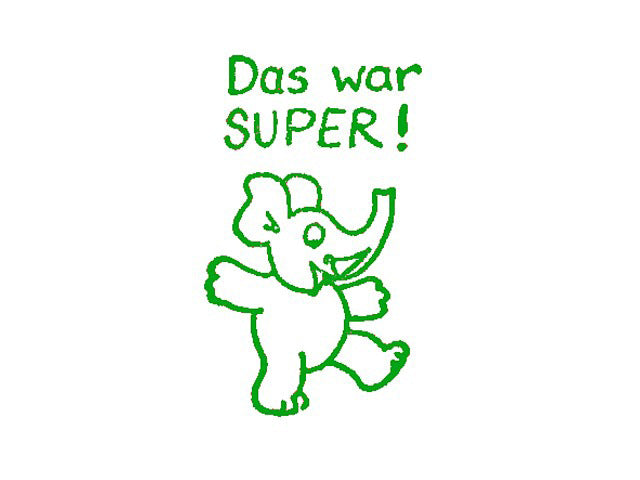 Lehrerstempel "Das war SUPER!" (Motiv: Elefant)