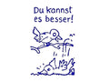 Lehrerstempel "Du kannst es besser!" (Motiv: 2 Vögelchen)