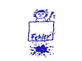 Lehrerstempel "__ Fehler!" (Motiv: Fehlerteufelchen)