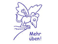 Lehrerstempel "Mehr üben!" (Motiv: Maus)